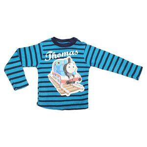Boys Toddler Thomas & Friends Striped Thermal Long Sleeve Shirt Top 4T-5T Blue